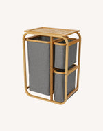 Setto Bamboo Freestanding Laundry Hamper Basket Table