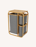 Setto Bamboo Freestanding Laundry Hamper Basket Table