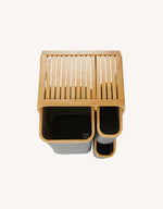 Setto Bamboo Freestanding Laundry Hamper Basket Table